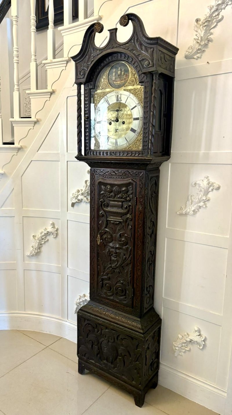 Outstanding Quality 18th Century Oak Longcase Clock - Image 15